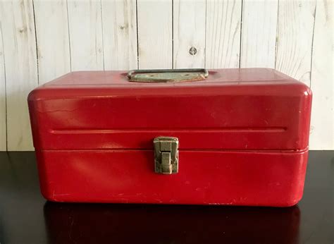 old metal tackle box|old metal tackle boxes.